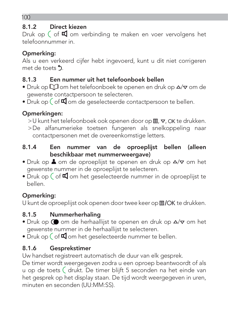 AEG Voxtel D555 User Manual | Page 100 / 120