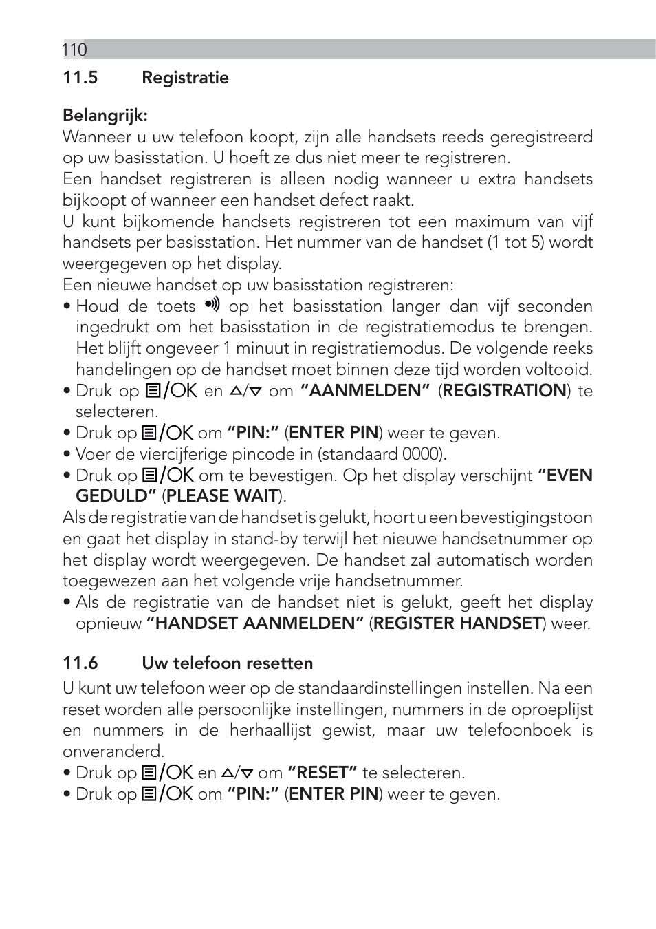 AEG Voxtel D555 User Manual | Page 110 / 120
