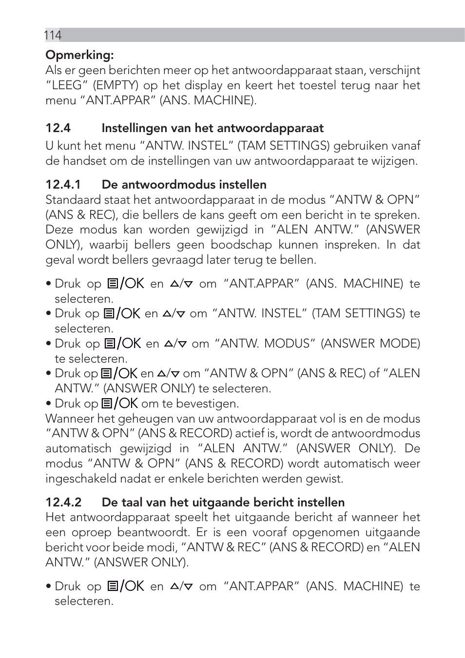 AEG Voxtel D555 User Manual | Page 114 / 120
