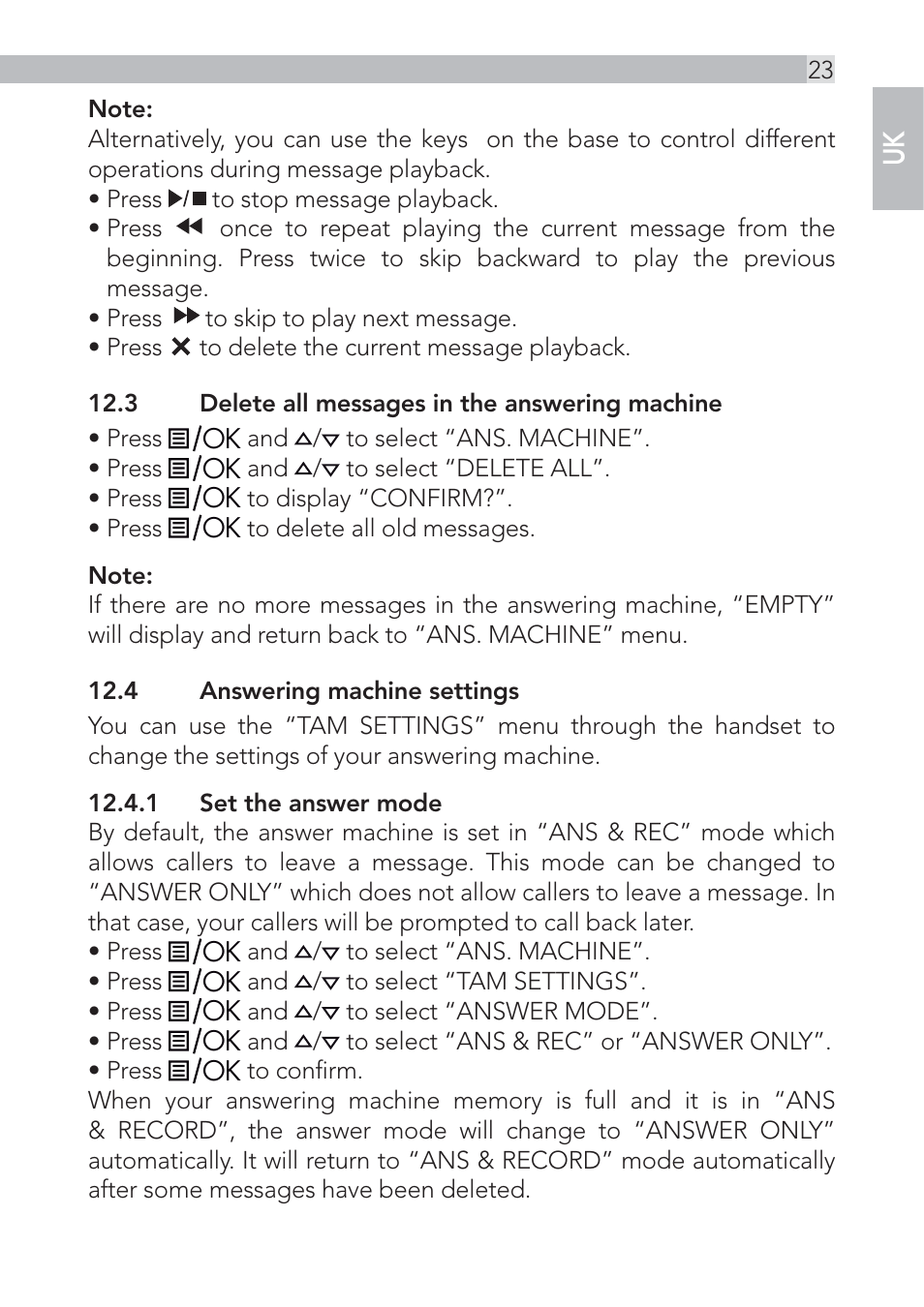 AEG Voxtel D555 User Manual | Page 23 / 120