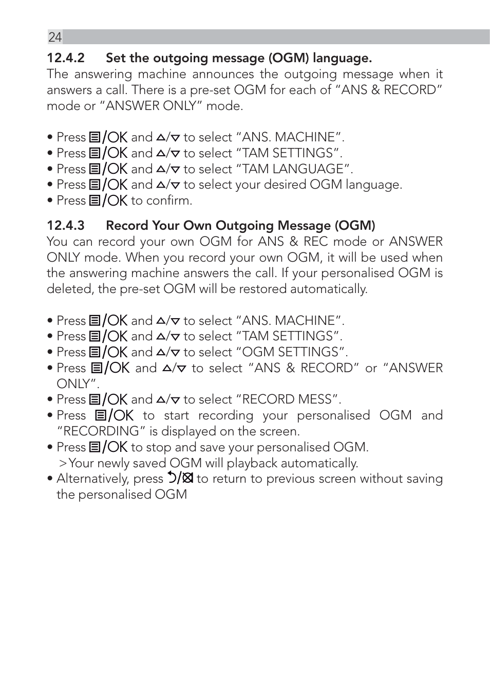 AEG Voxtel D555 User Manual | Page 24 / 120