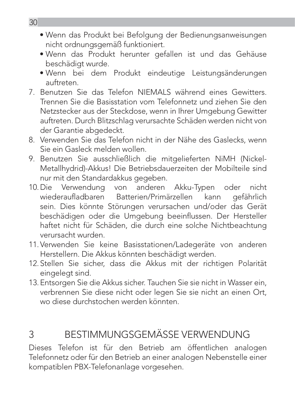 3 bestimmungsgemässe verwendung | AEG Voxtel D555 User Manual | Page 30 / 120