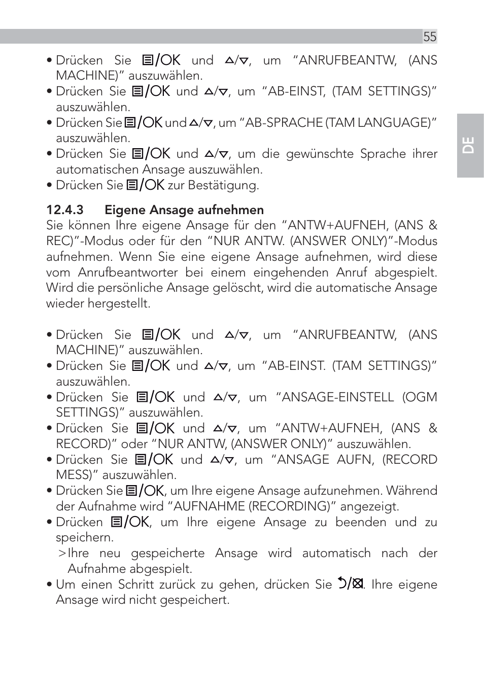 AEG Voxtel D555 User Manual | Page 55 / 120