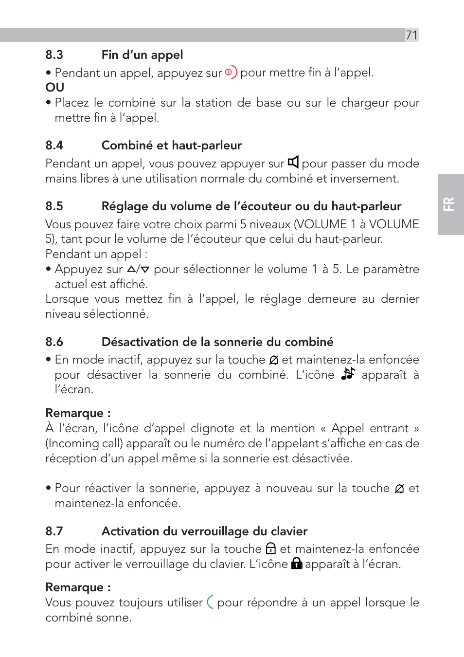 AEG Voxtel D555 User Manual | Page 71 / 120