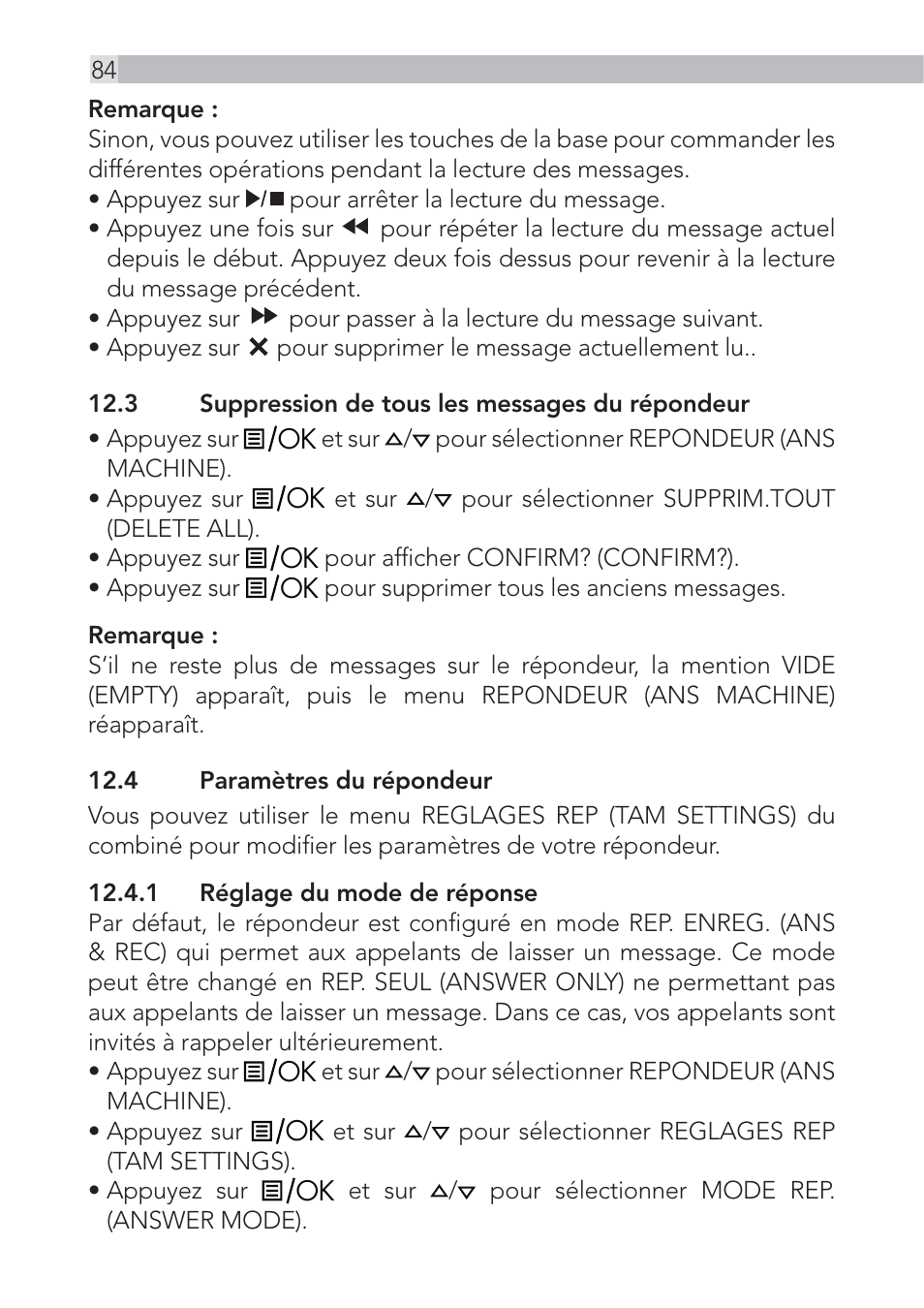 AEG Voxtel D555 User Manual | Page 84 / 120