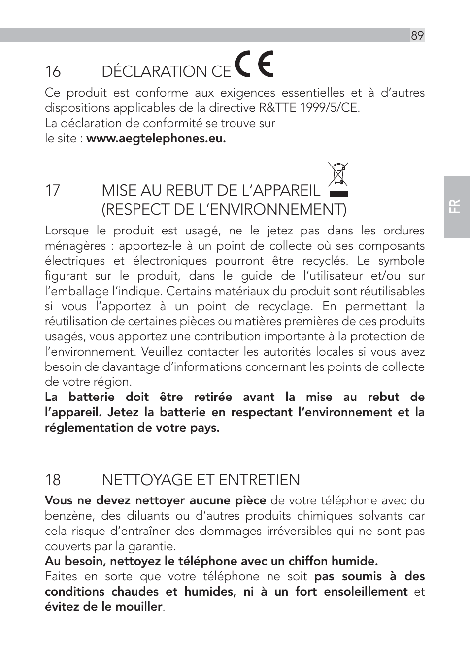 AEG Voxtel D555 User Manual | Page 89 / 120