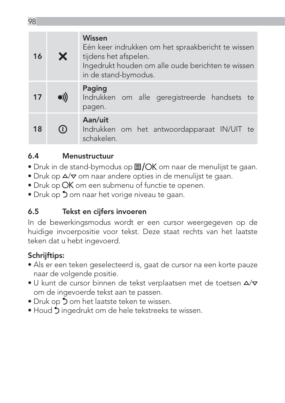 AEG Voxtel D555 User Manual | Page 98 / 120
