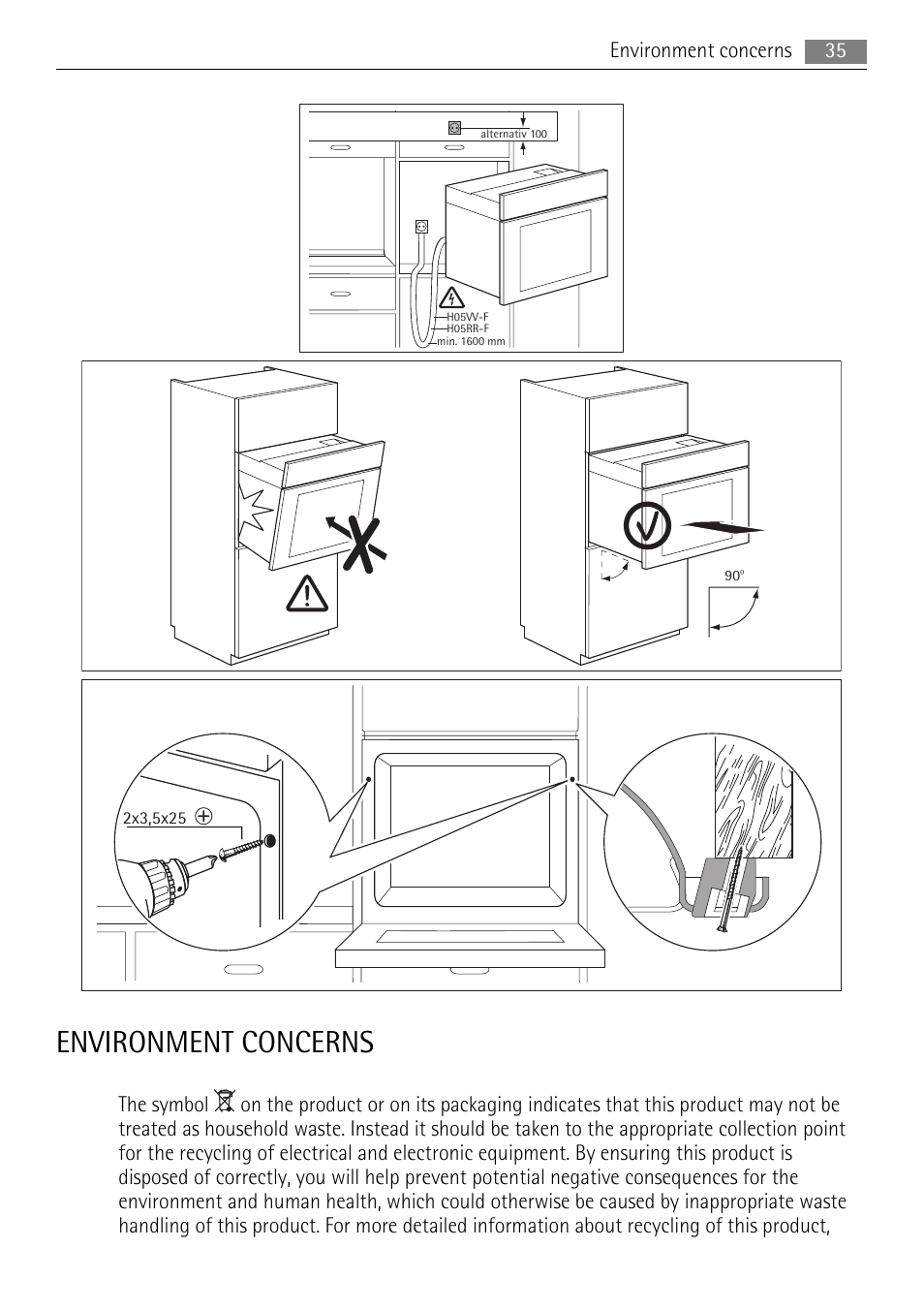 Environment concerns | AEG BE3003021M User Manual | Page 35 / 40