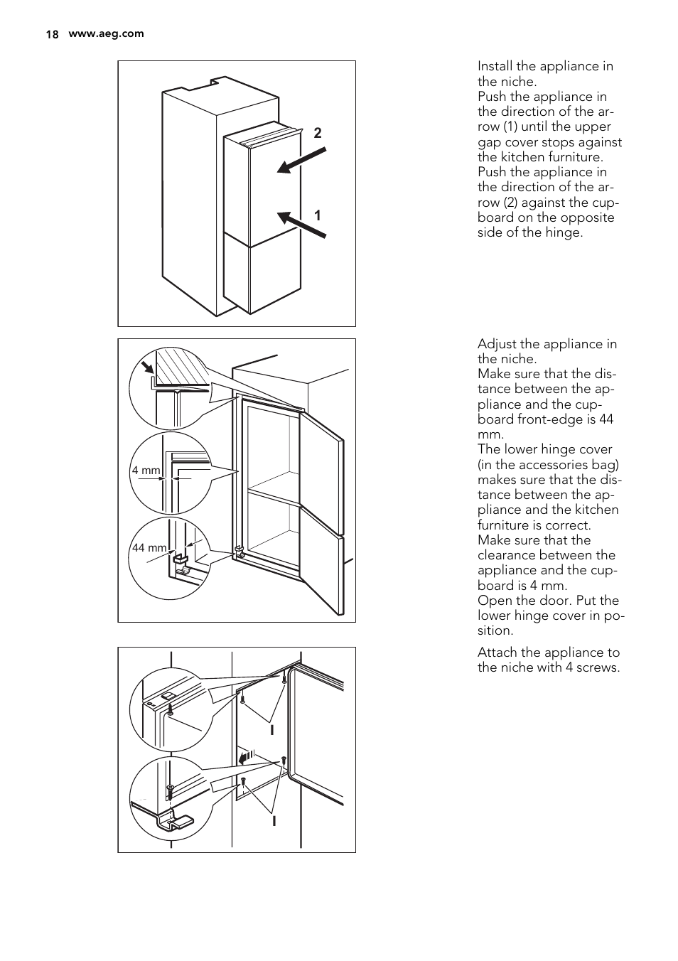 AEG SCS51800F0 User Manual | Page 18 / 24