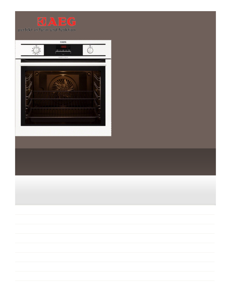 AEG BE2003021W User Manual | 2 pages