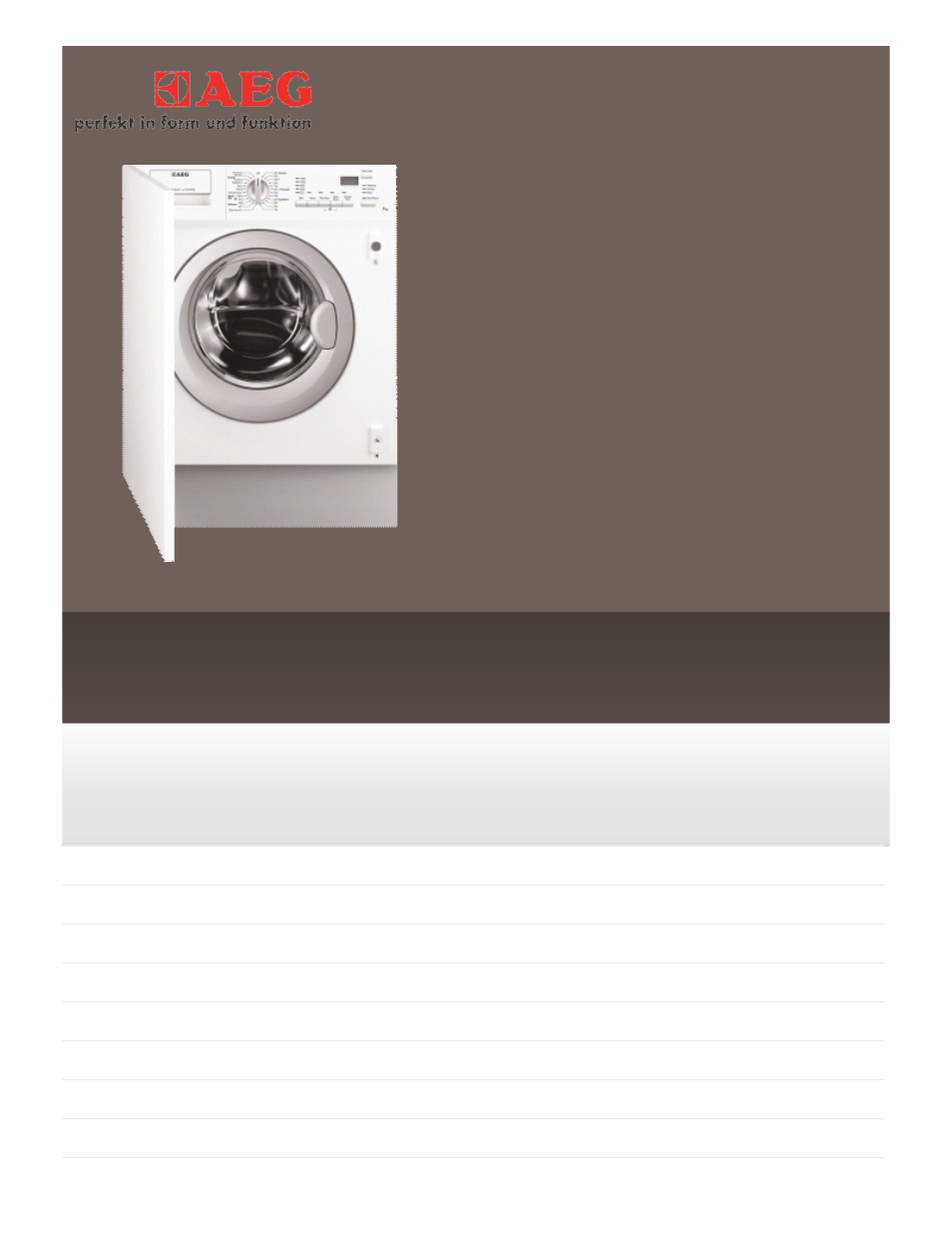 AEG L75480WD User Manual | 2 pages
