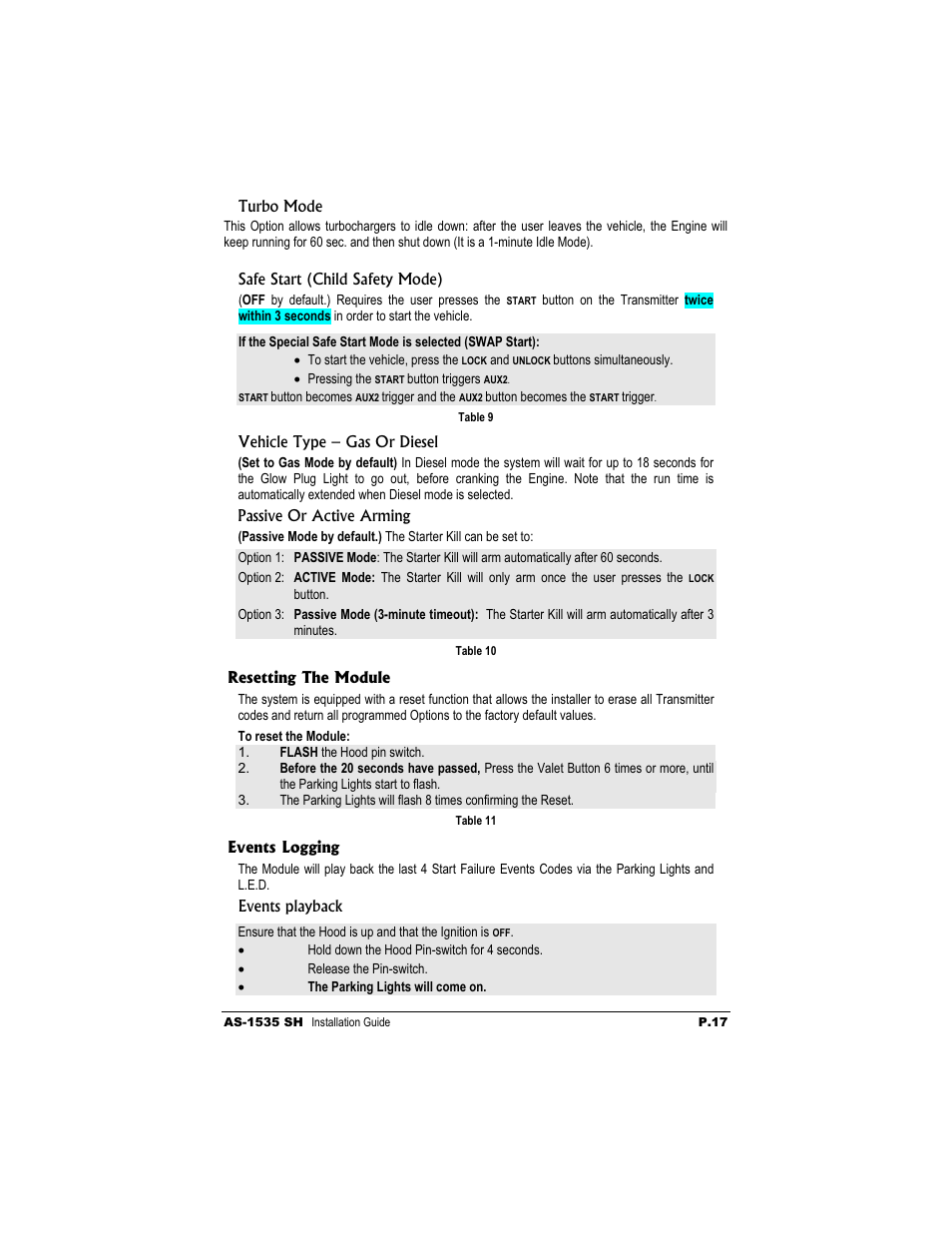 Autostart AS-1535 SH User Manual | Page 17 / 19