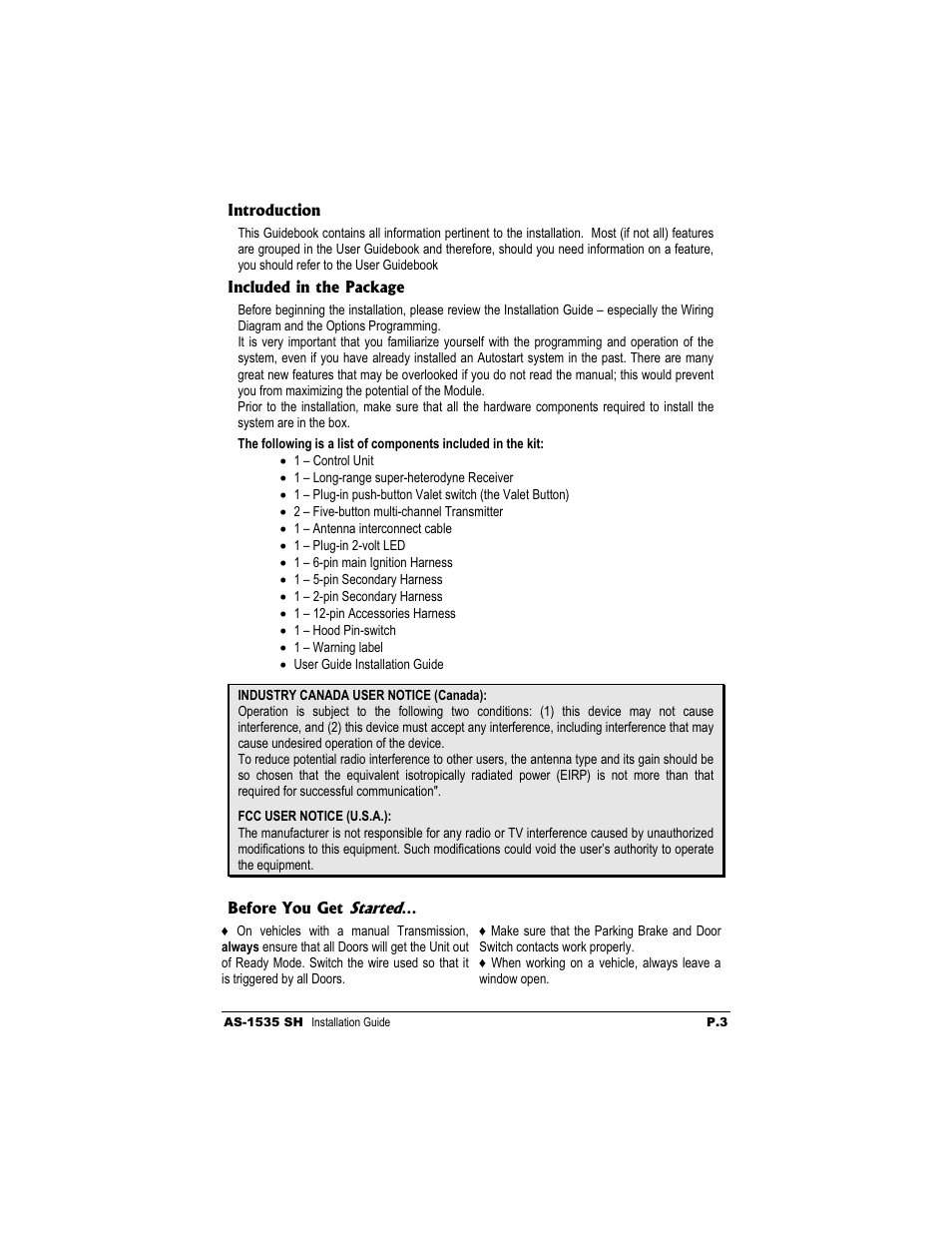 Autostart AS-1535 SH User Manual | Page 3 / 19