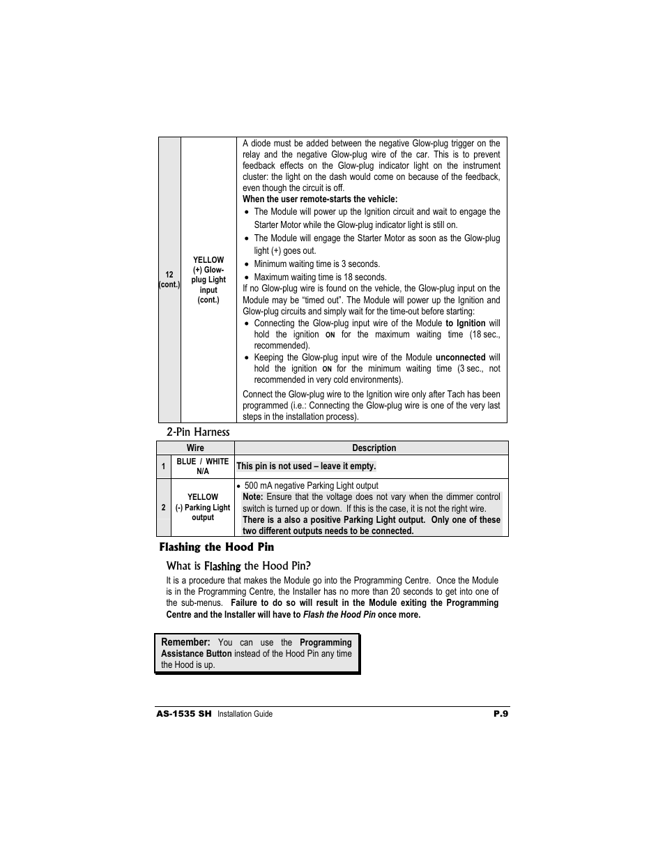 Autostart AS-1535 SH User Manual | Page 9 / 19
