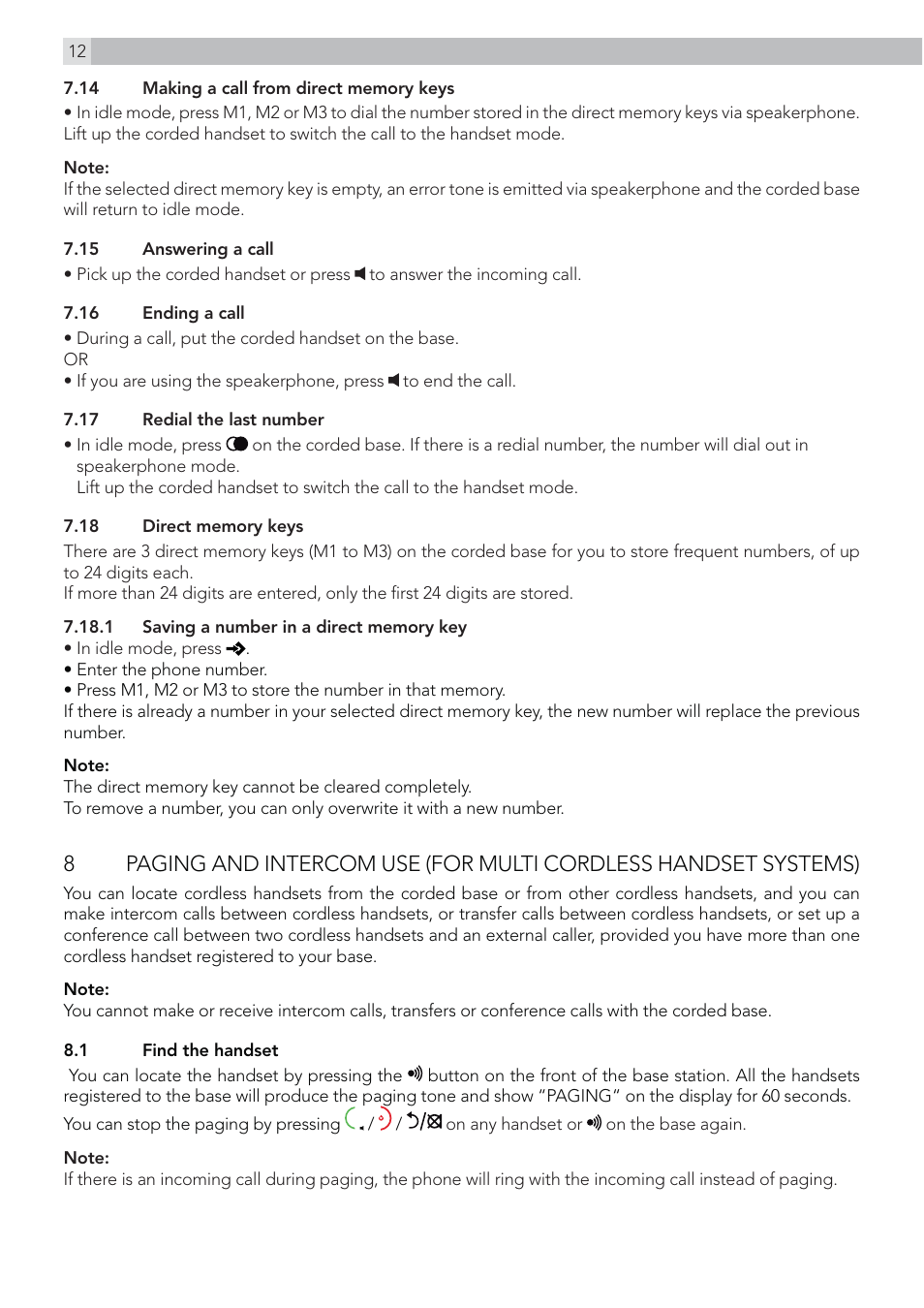 AEG Voxtel S110 combo User Manual | Page 12 / 24