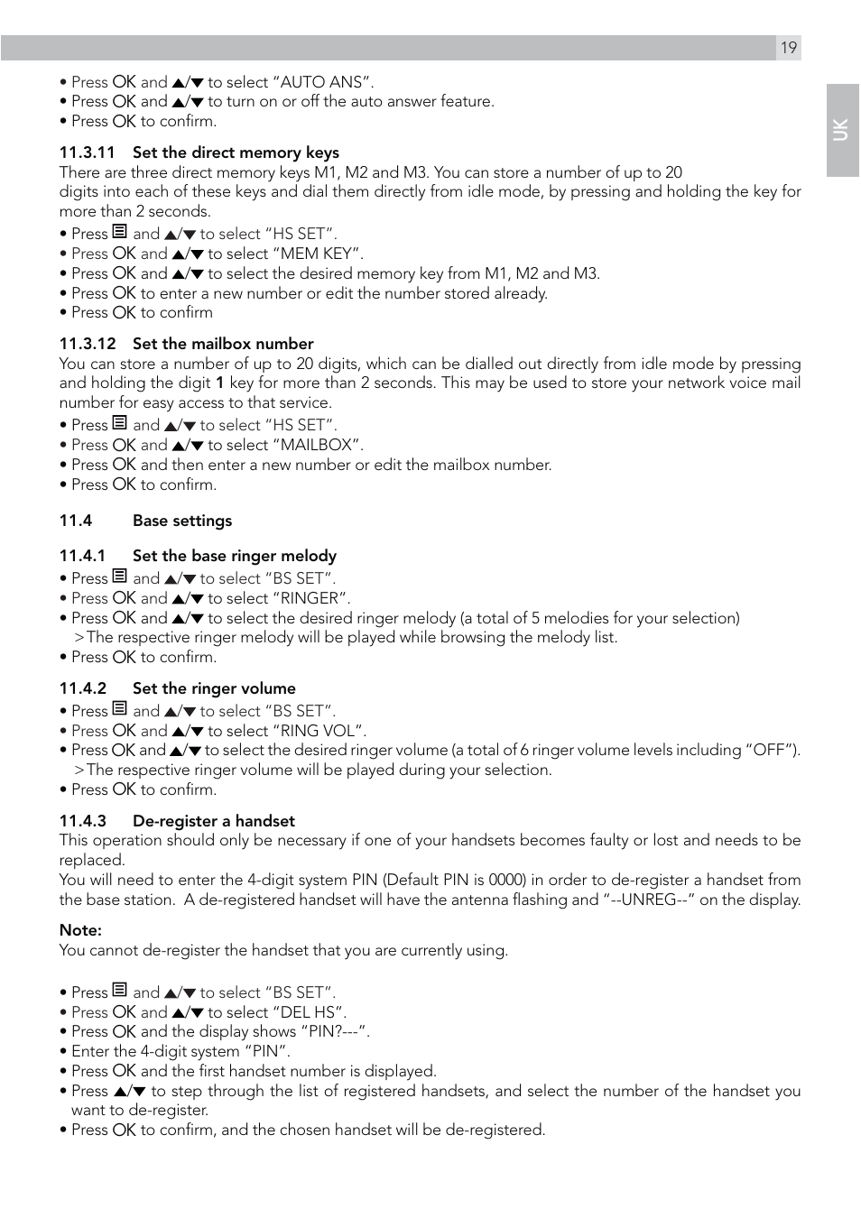 AEG Voxtel S110 combo User Manual | Page 19 / 24