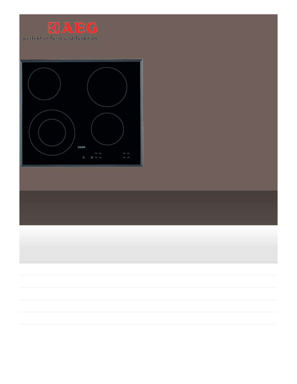 AEG HK854080FB User Manual | 1 page