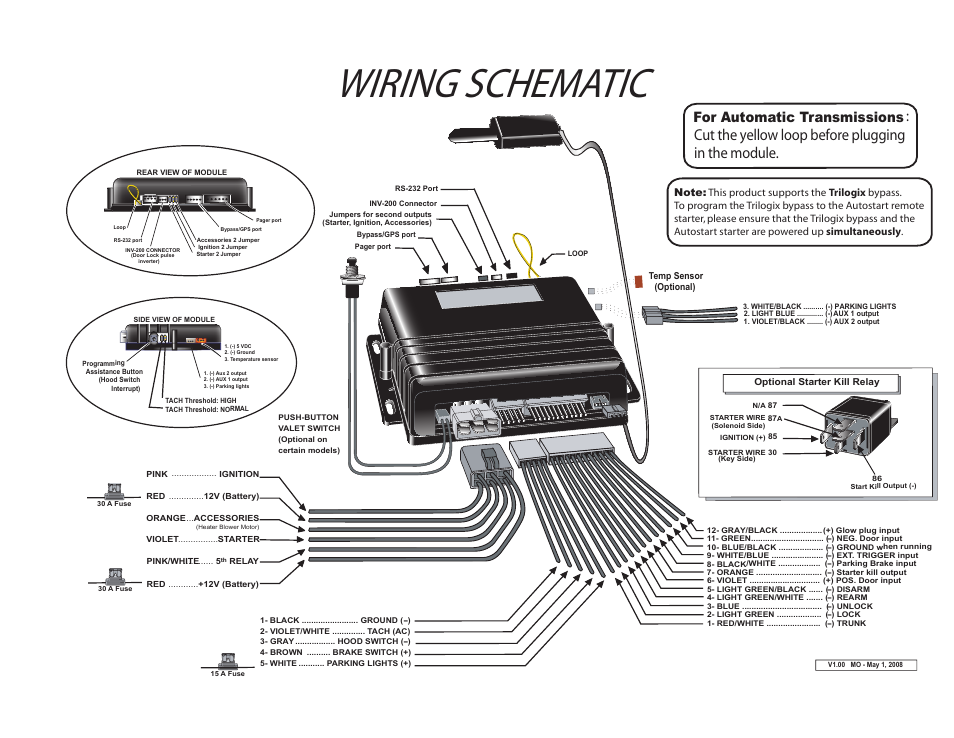Wiringschematic | Autostart AS-3472TW-FM User Manual | Page 4 / 4