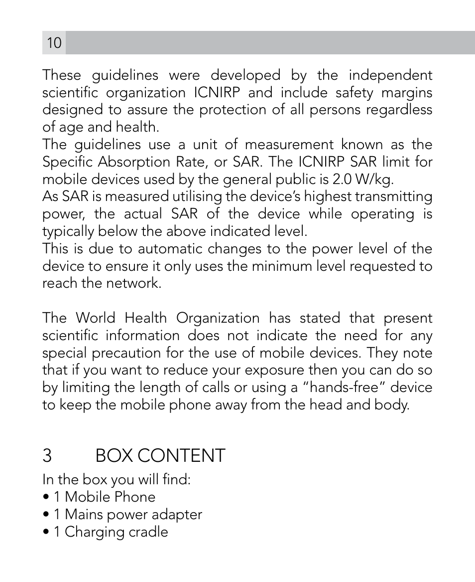 3box content | AEG Voxtel M300 User Manual | Page 10 / 38