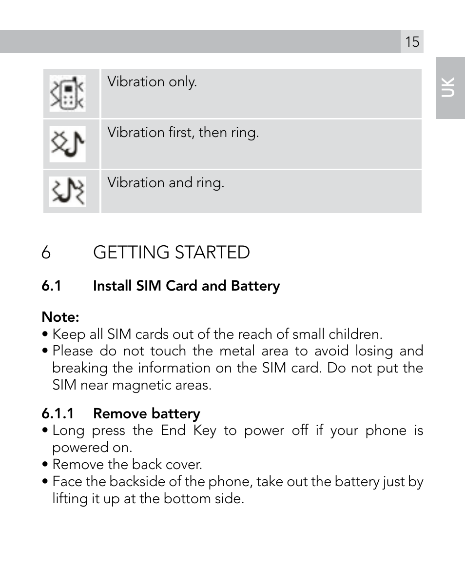 6getting started | AEG Voxtel M300 User Manual | Page 15 / 38