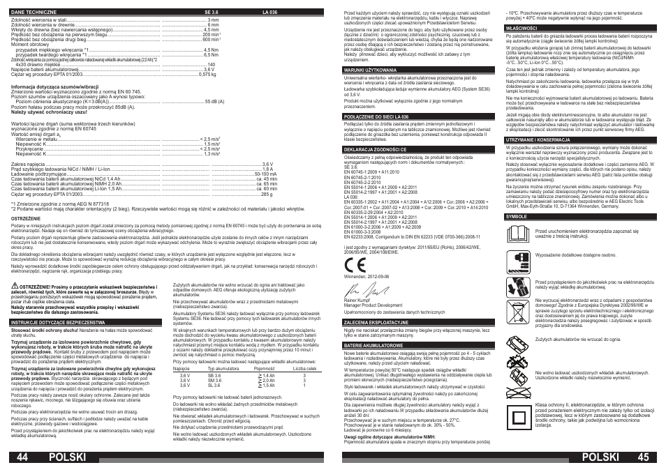 Polski | AEG SE 3.6 User Manual | Page 23 / 35