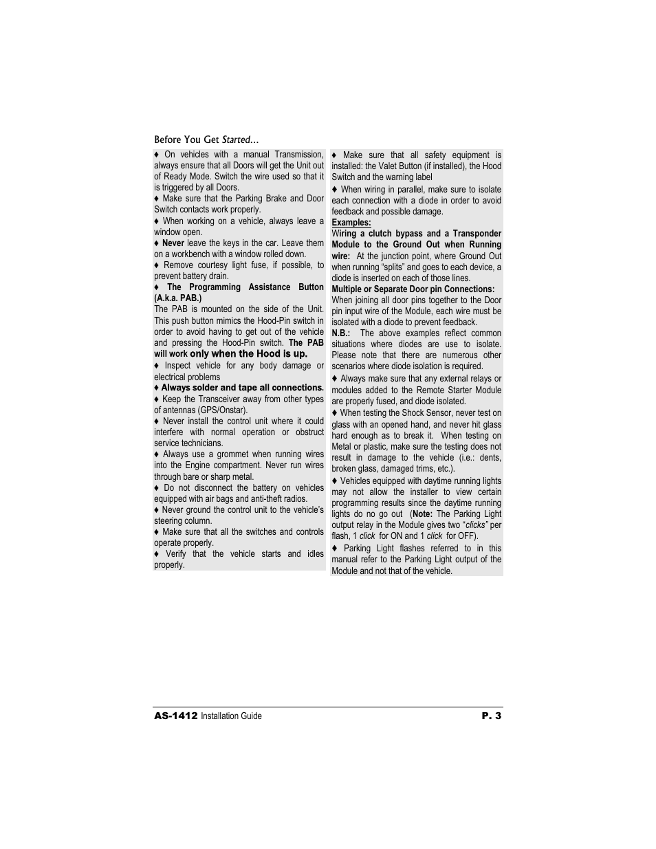 Autostart AS-1412 User Manual | Page 3 / 14