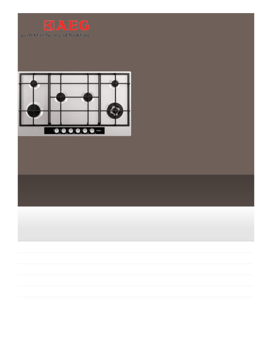 AEG HG995440NB User Manual | 1 page