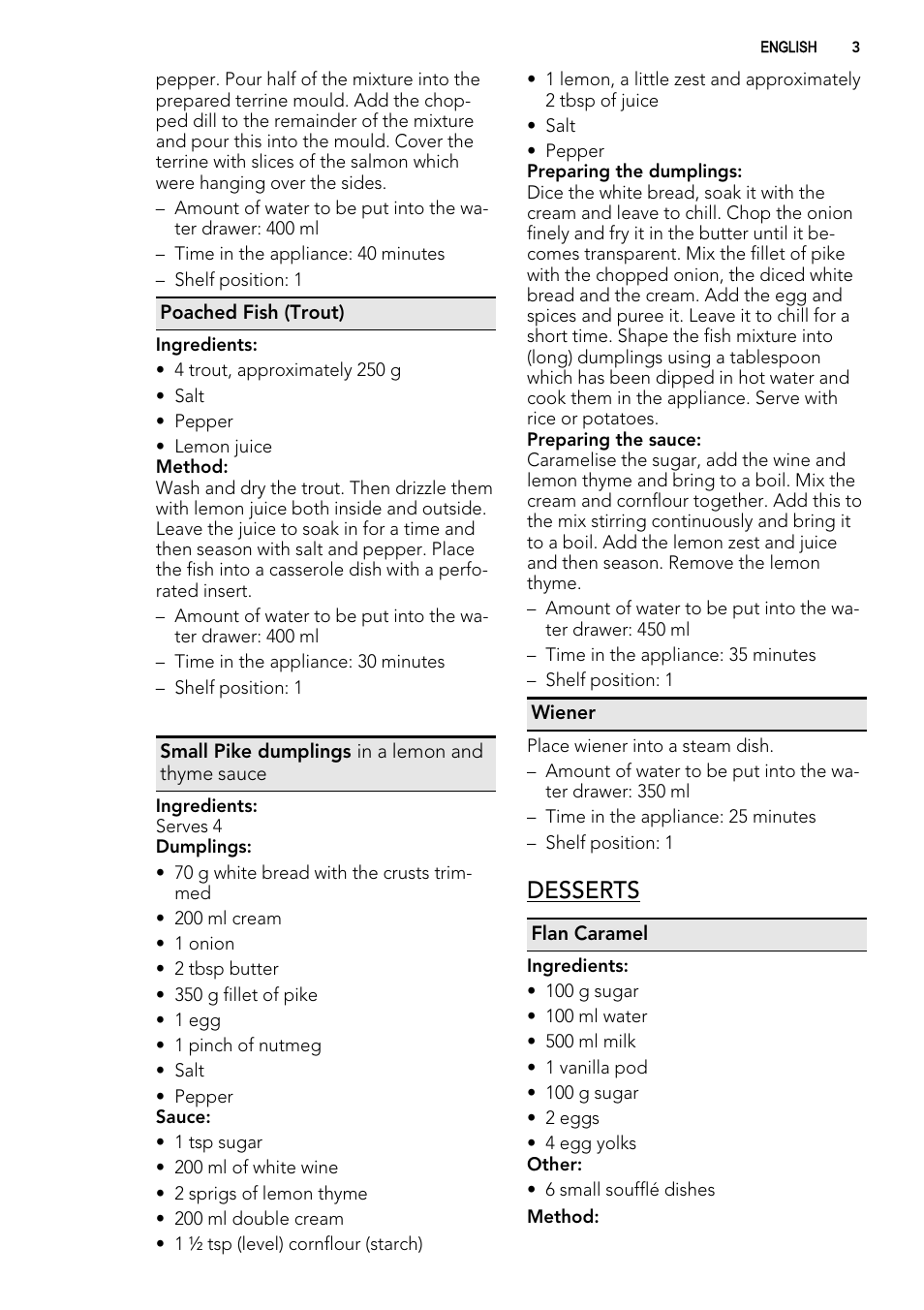 Desserts | AEG KE8404001M User Manual | Page 3 / 12