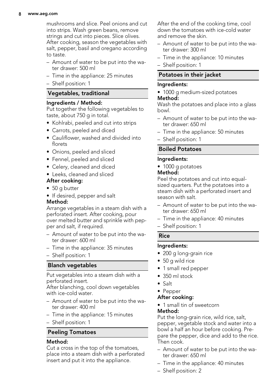 AEG KE8404001M User Manual | Page 8 / 12