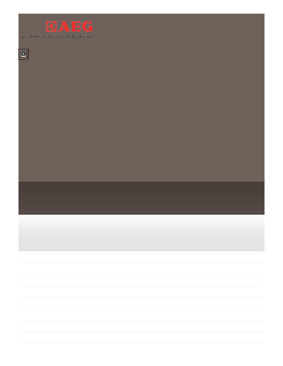 AEG A72710GNW0 User Manual | 2 pages
