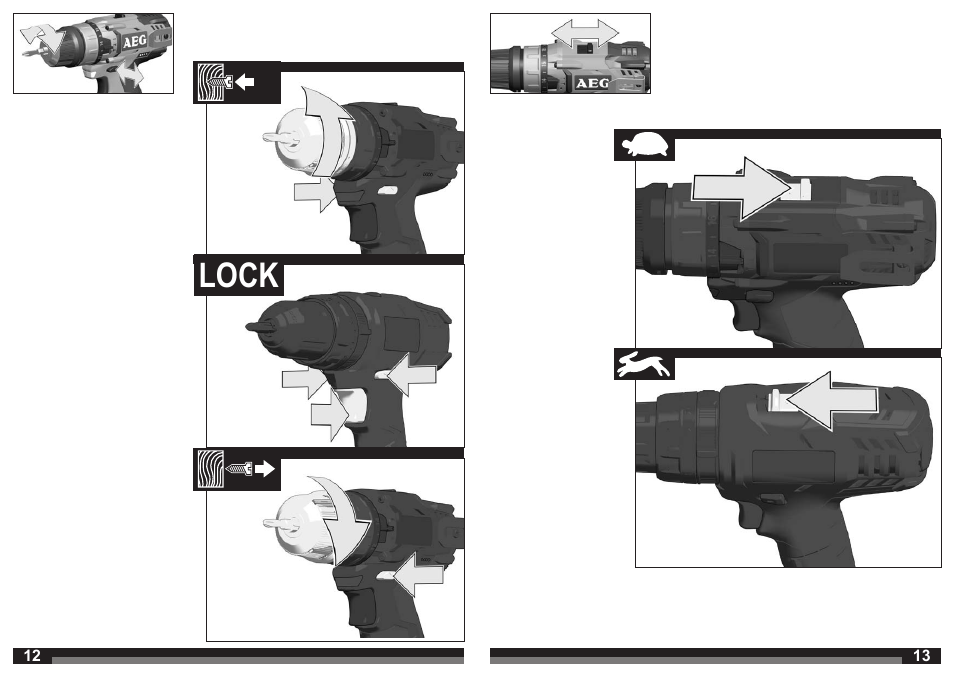 Lock | AEG BSB 12C2 User Manual | Page 7 / 37
