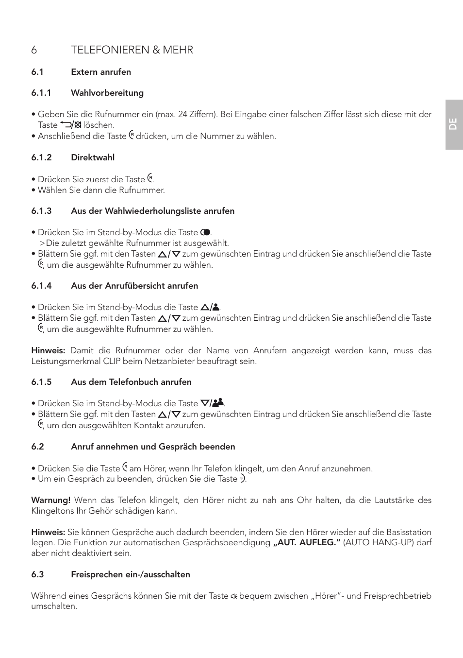 6telefonieren & mehr | AEG Boomerang User Manual | Page 17 / 112