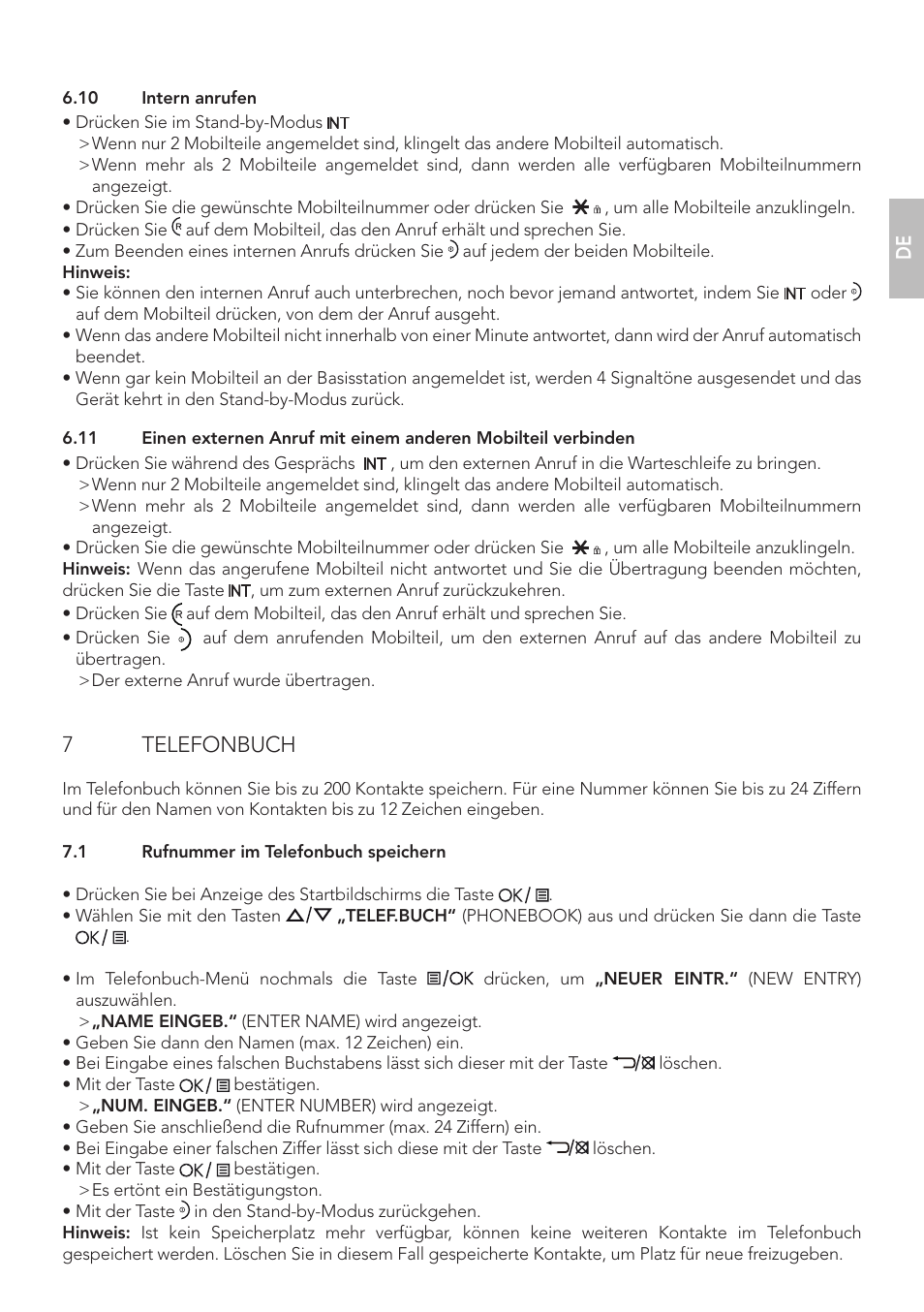 7 telefonbuch | AEG Boomerang User Manual | Page 19 / 112