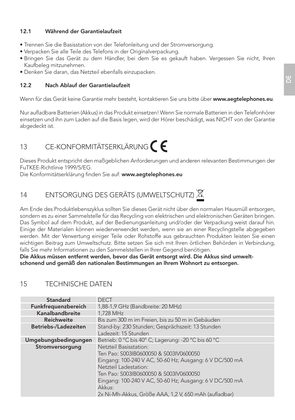 AEG Boomerang User Manual | Page 23 / 112