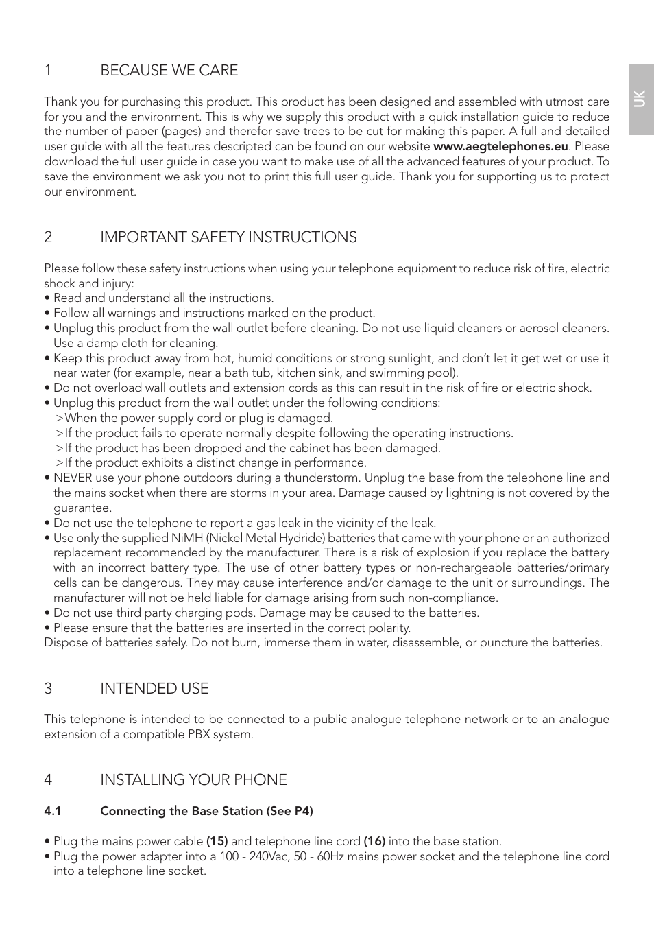 AEG Boomerang User Manual | Page 3 / 112