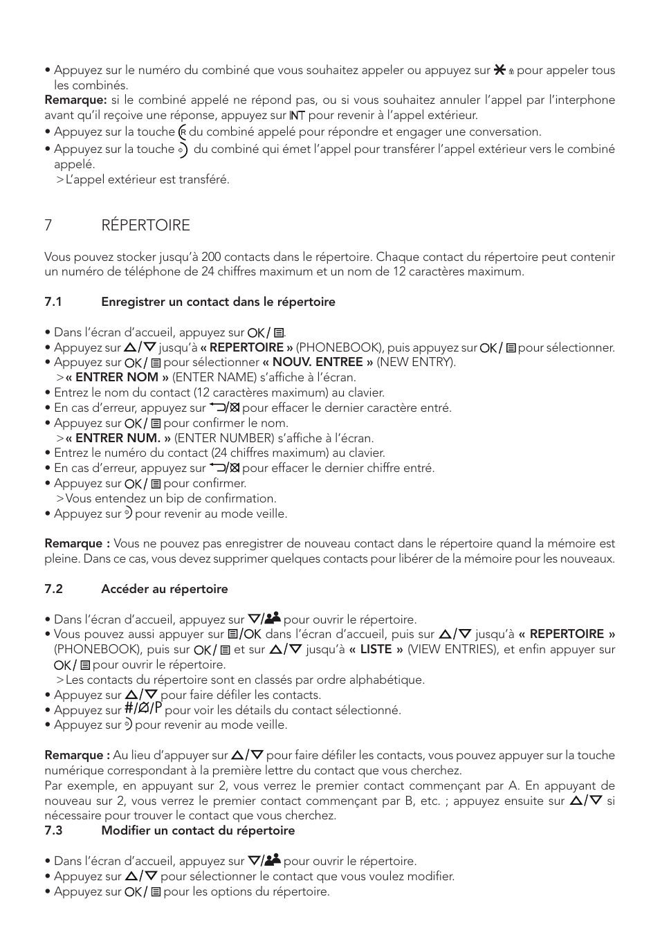 7 répertoire | AEG Boomerang User Manual | Page 30 / 112