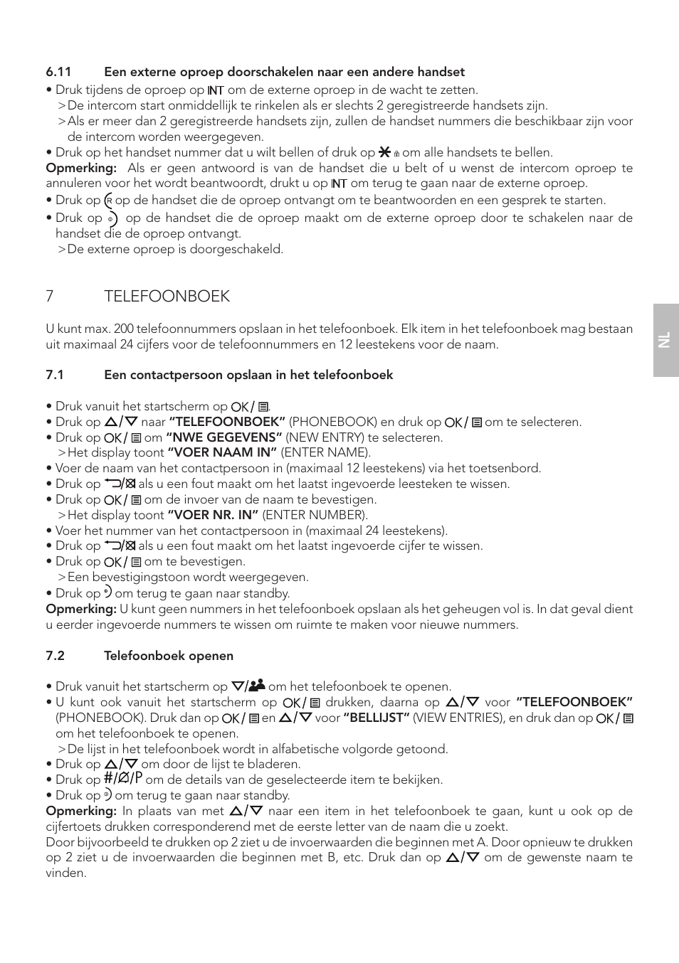 7 telefoonboek | AEG Boomerang User Manual | Page 41 / 112