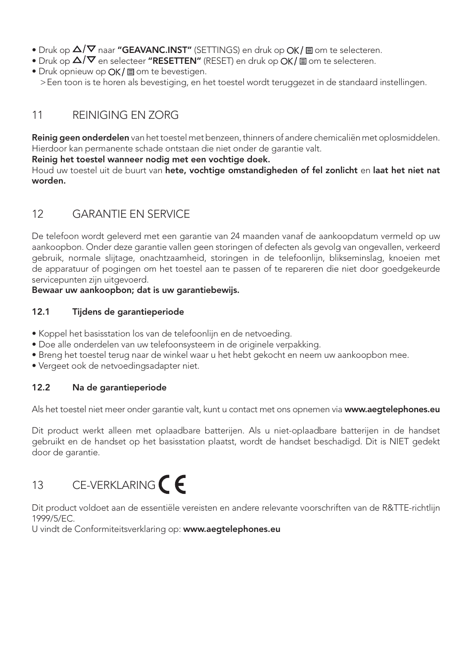 AEG Boomerang User Manual | Page 44 / 112