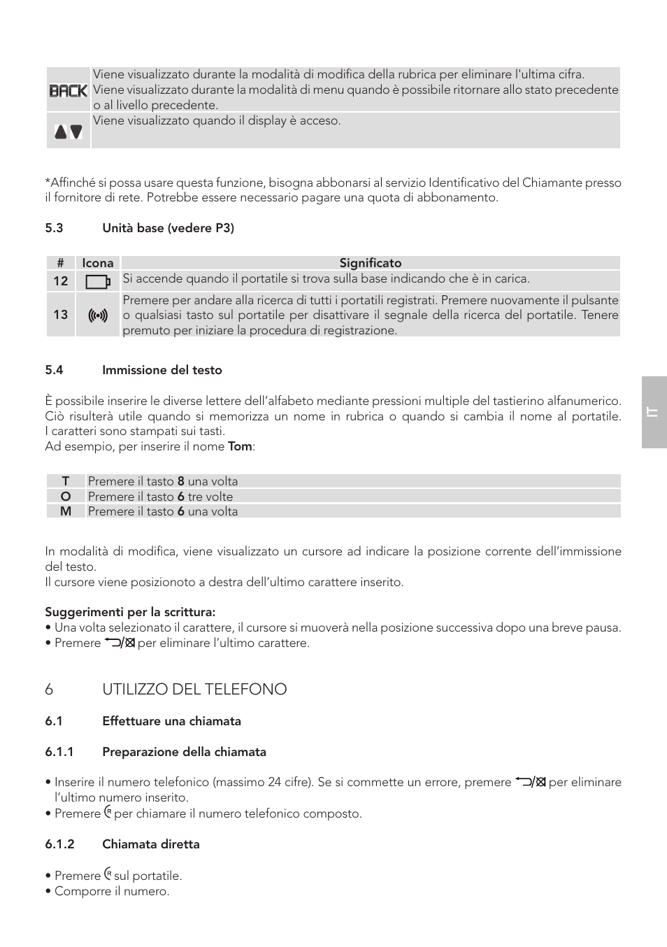 6utilizzo del telefono | AEG Boomerang User Manual | Page 49 / 112