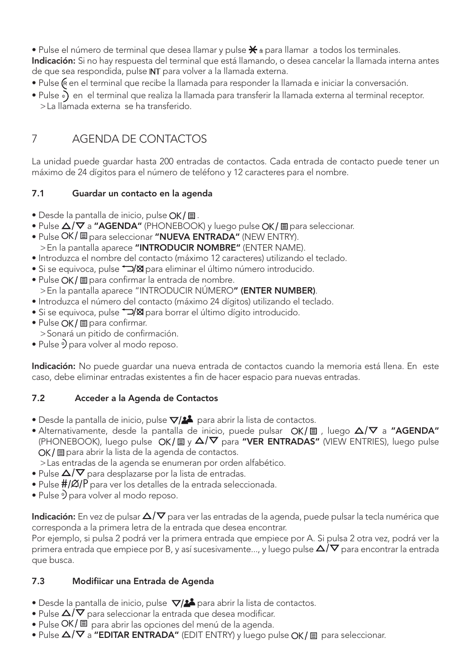 7agenda de contactos | AEG Boomerang User Manual | Page 96 / 112