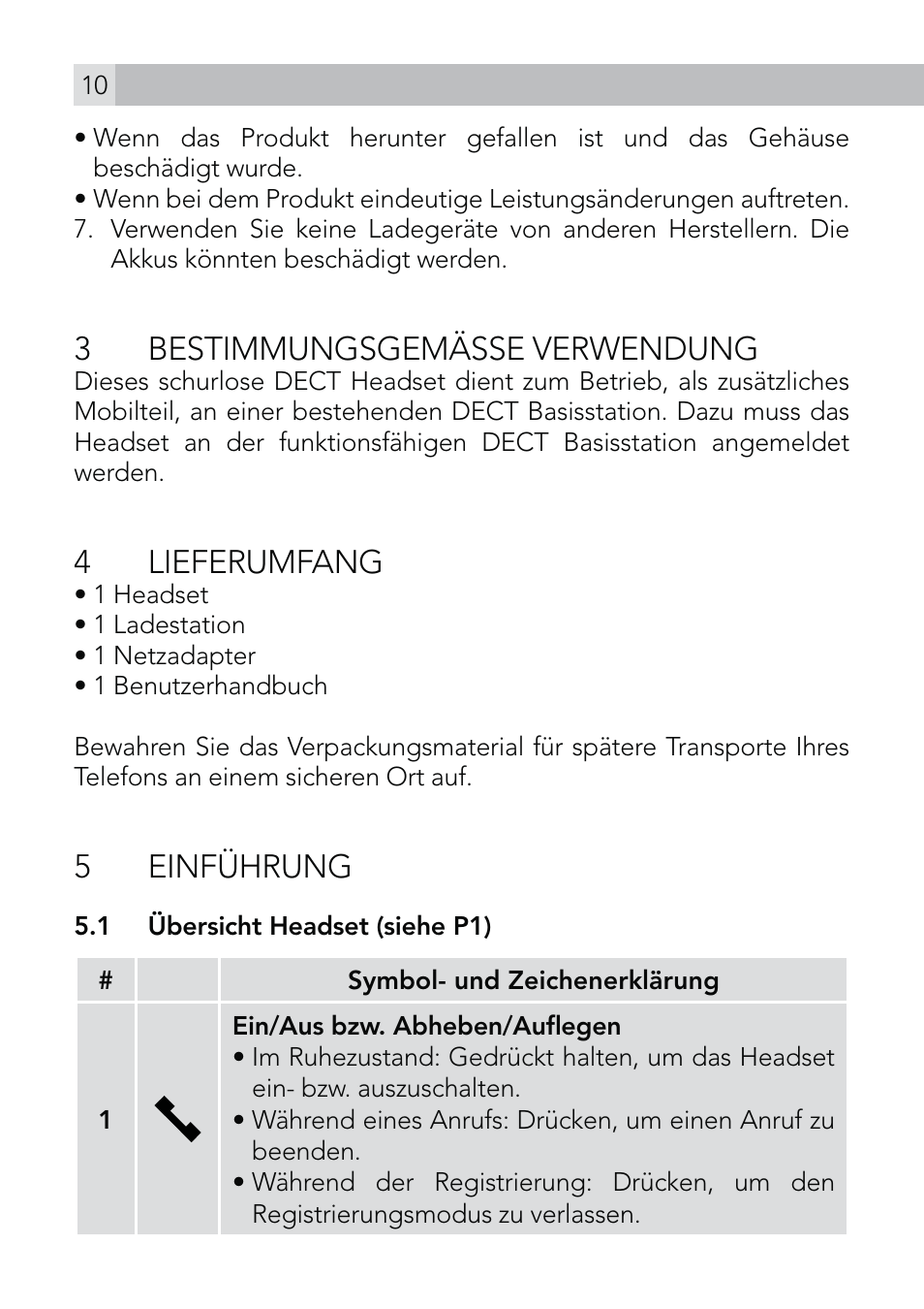 3 bestimmungsgemässe verwendung, 4 lieferumfang, 5 einführung | AEG Voxtel roam User Manual | Page 10 / 60