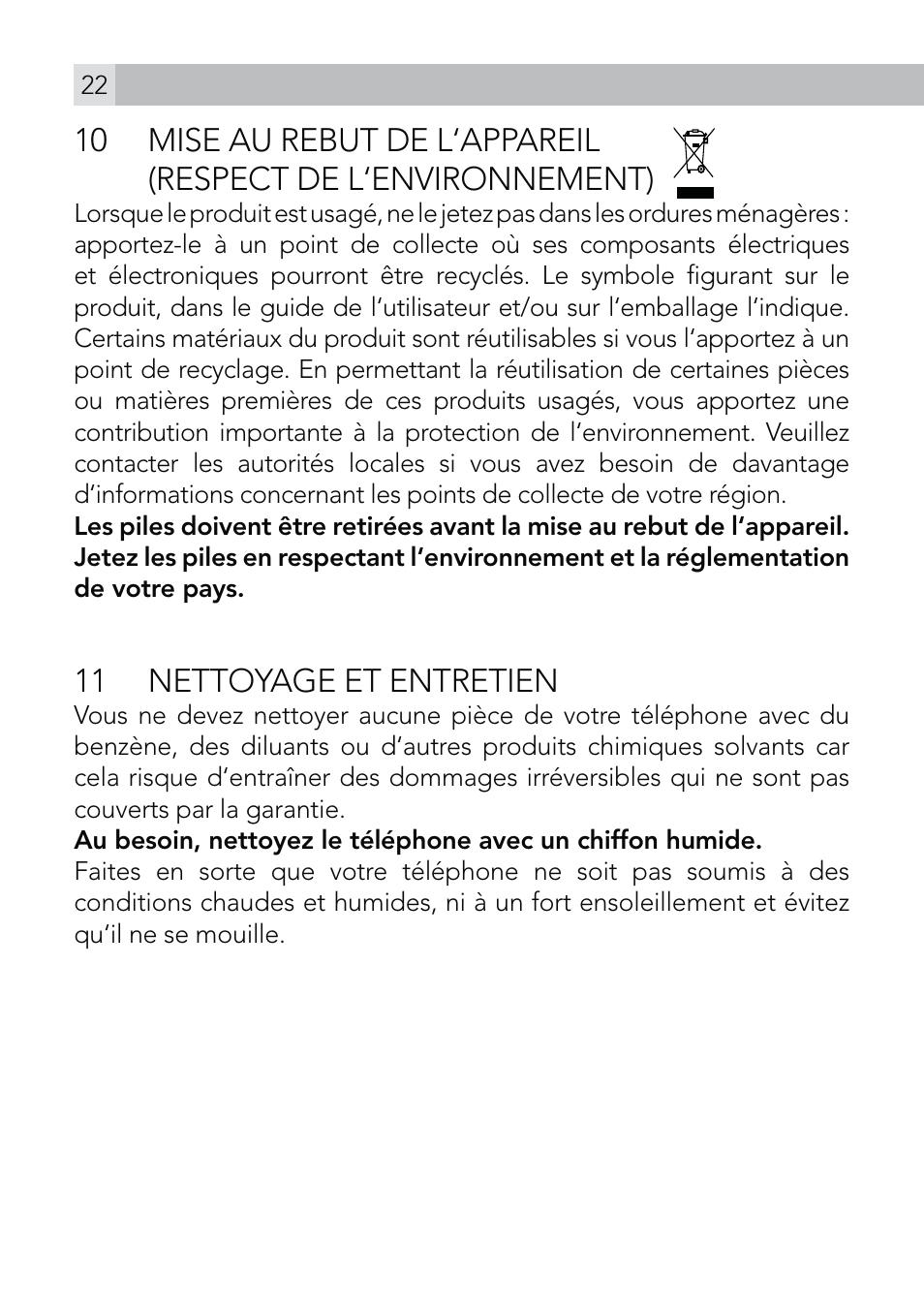 11 nettoyage et entretien | AEG Voxtel roam User Manual | Page 22 / 60