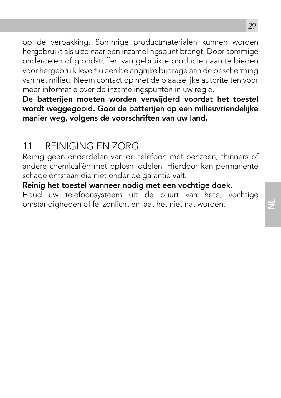 11 reiniging en zorg | AEG Voxtel roam User Manual | Page 29 / 60