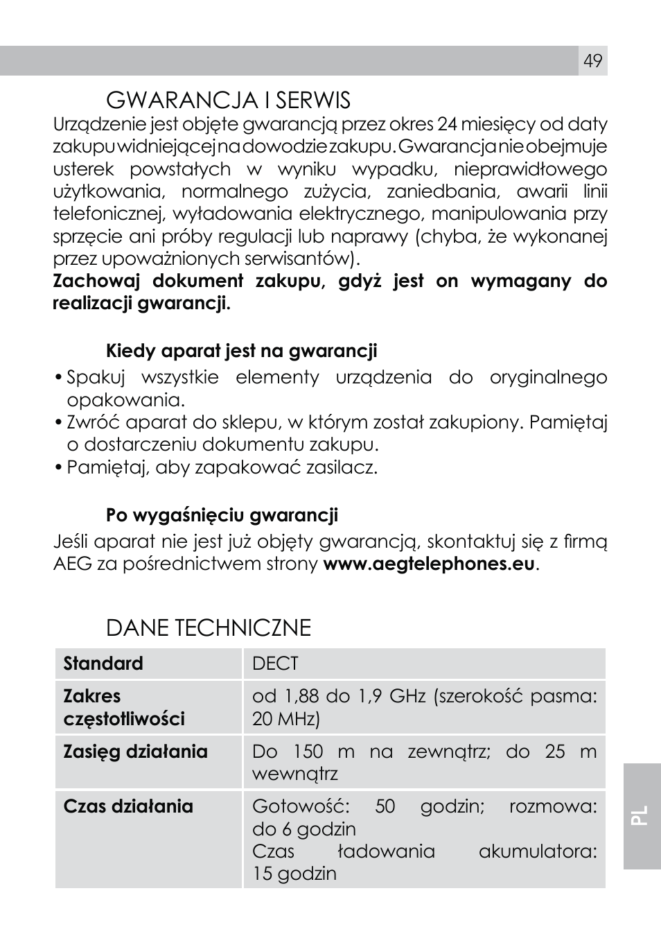 AEG Voxtel roam User Manual | Page 49 / 60
