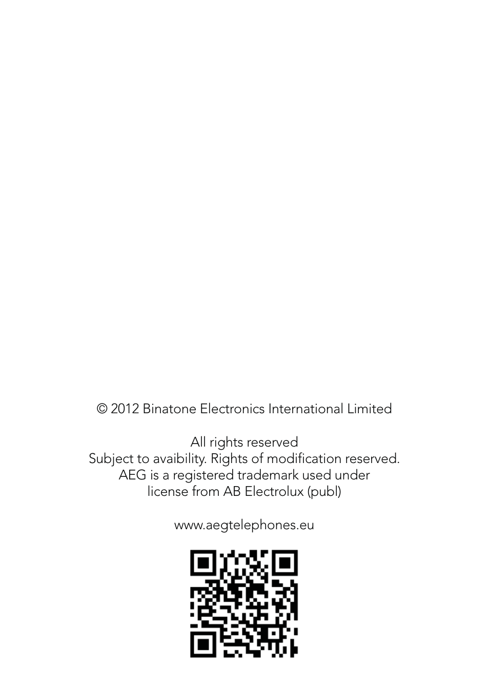 AEG Voxtel roam User Manual | Page 60 / 60