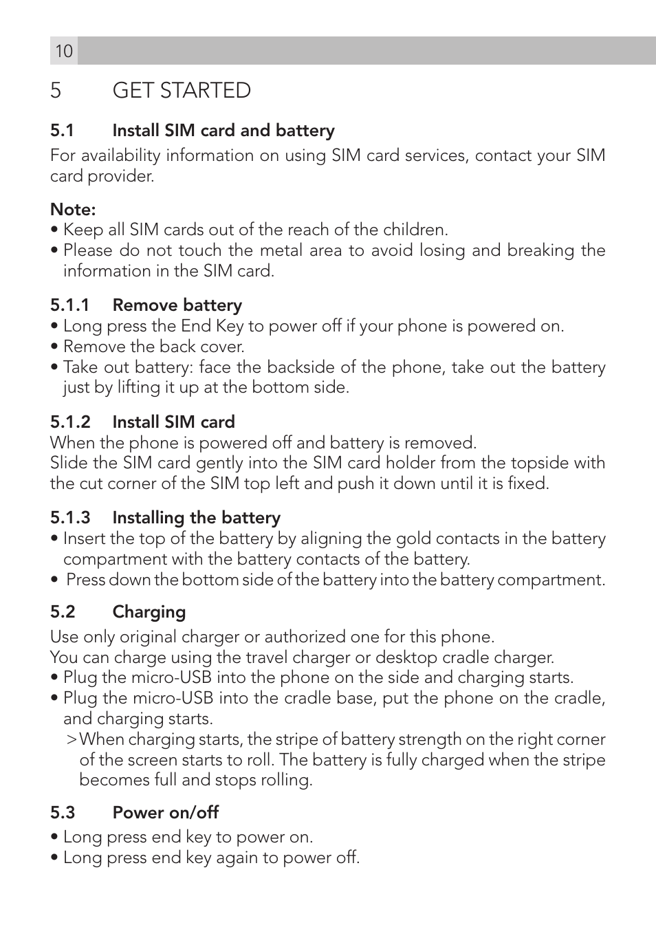 5get started | AEG Voxtel M400 User Manual | Page 10 / 40