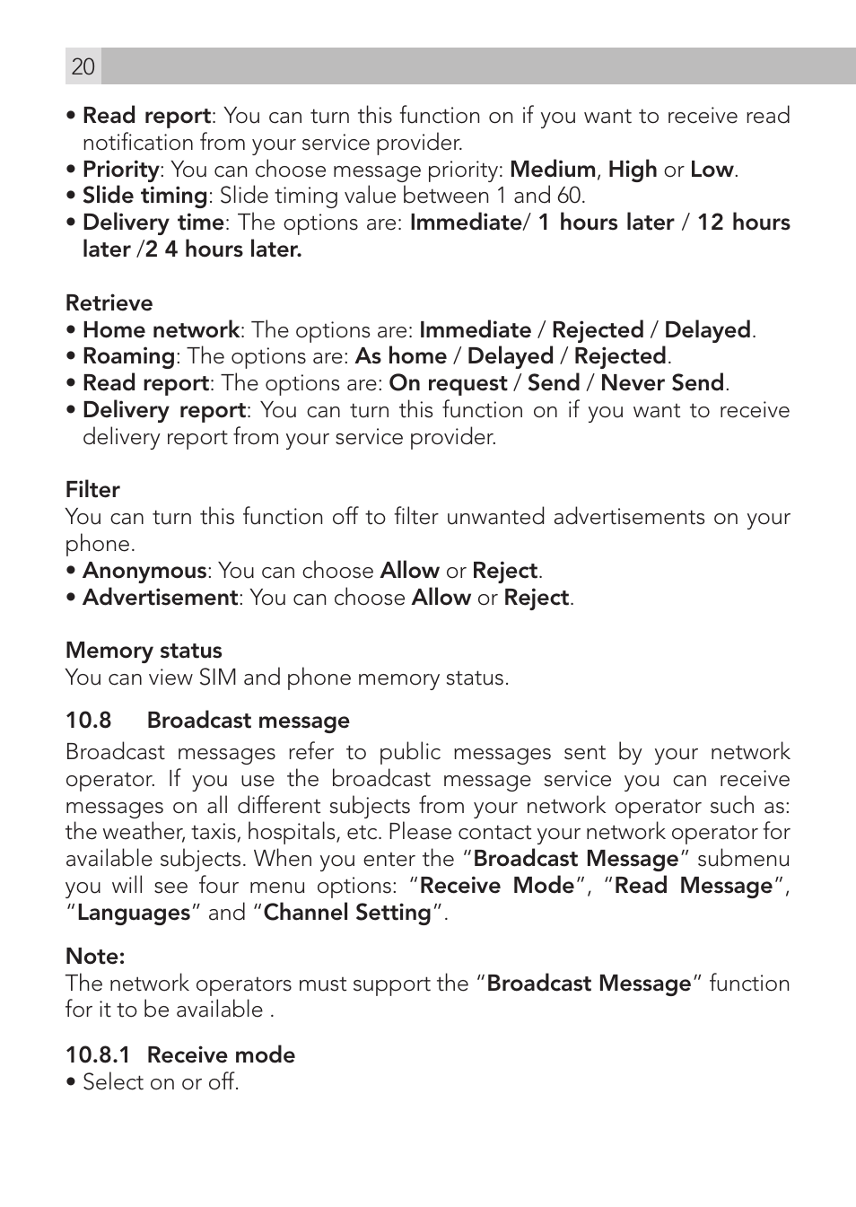 AEG Voxtel M400 User Manual | Page 20 / 40