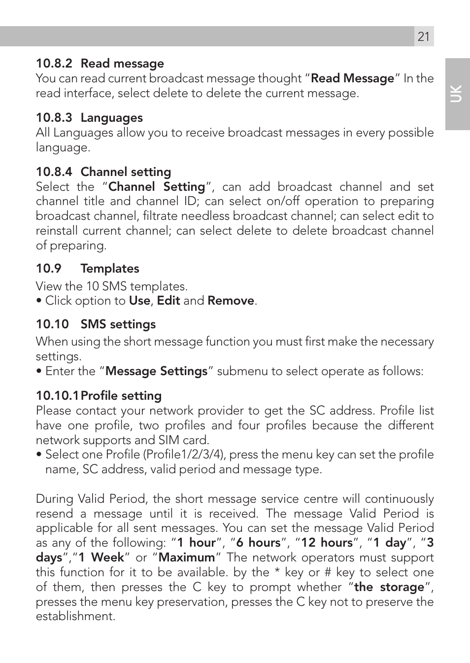 AEG Voxtel M400 User Manual | Page 21 / 40