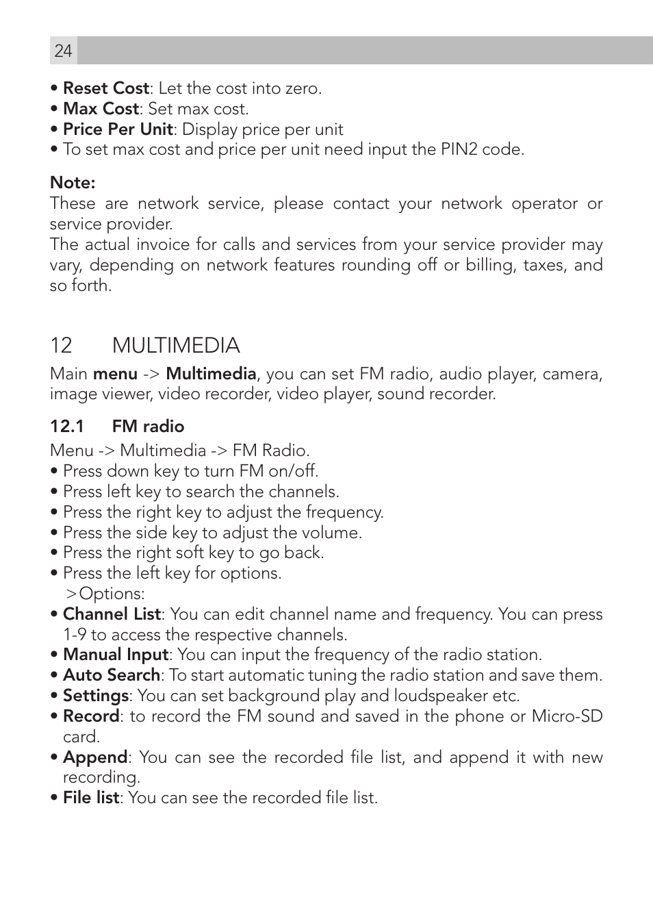 12 multimedia | AEG Voxtel M400 User Manual | Page 24 / 40