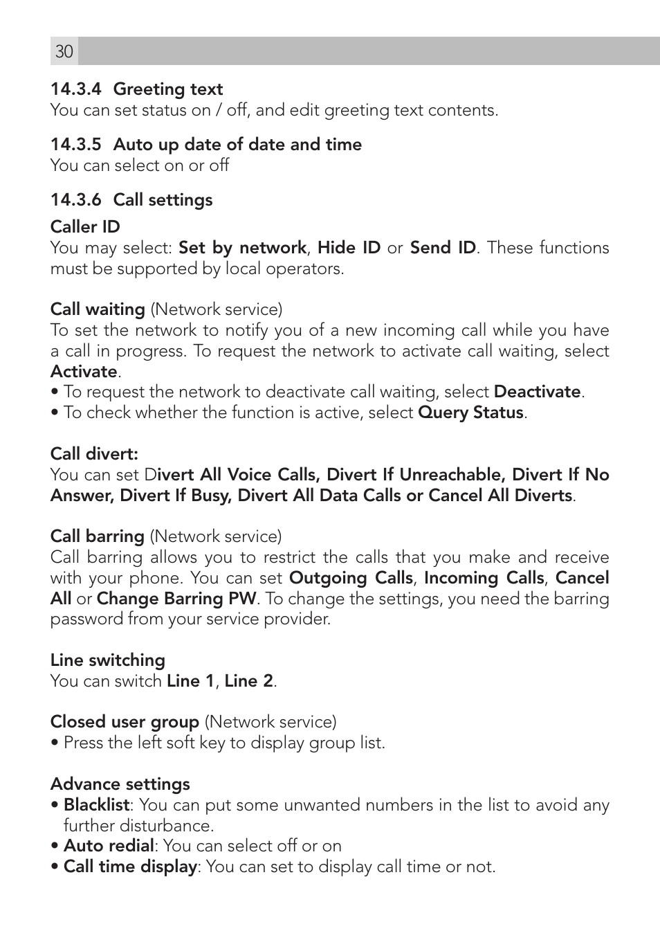 AEG Voxtel M400 User Manual | Page 30 / 40